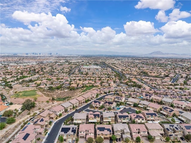 2833 Athena Hill Ct, Henderson, NV 89052 - aerial view of property's location featuring a mountain backdrop and nearby suburban area