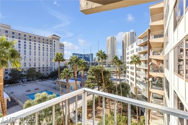 205 E Harmon Ave Unit 707, Las Vegas, NV 89169 - balcony featuring a view of city