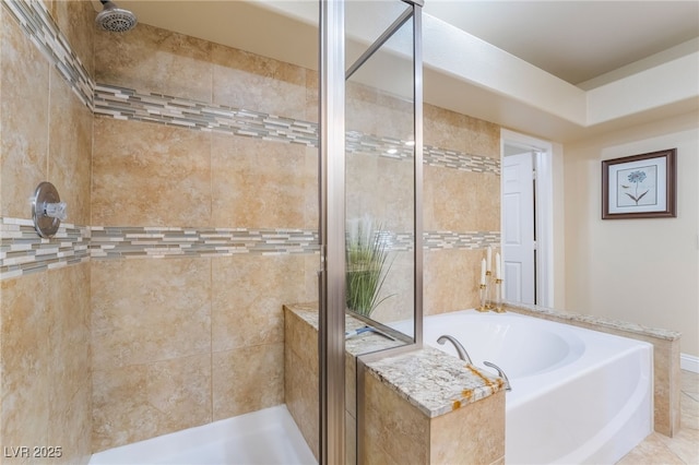 2246 Cassatt Dr, Henderson, NV 89074 - full bath with tiled shower and a garden tub