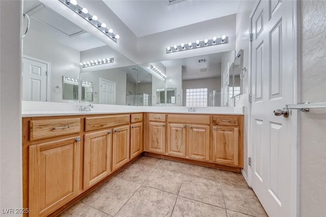 2528 Flodden St, Henderson, NV 89044 - bathroom featuring tile patterned floors, a sink, and double vanity