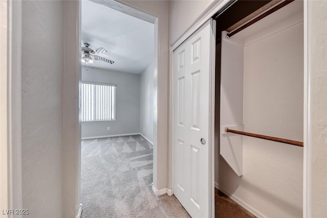 2528 Flodden St, Henderson, NV 89044 - hallway featuring baseboards and carpet