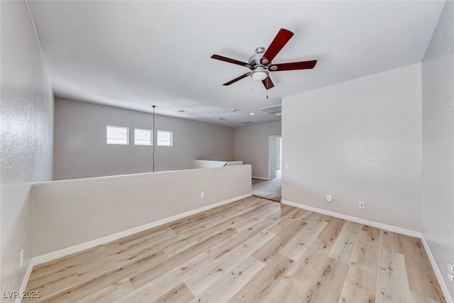 2528 Flodden St, Henderson, NV 89044 - basement featuring wood finished floors, ceiling fan, baseboards, and visible vents