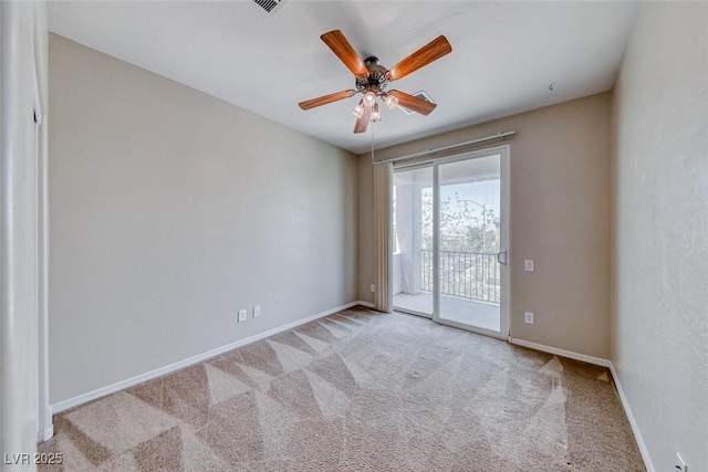 2528 Flodden St, Henderson, NV 89044 - empty room featuring baseboards, a ceiling fan, and carpet floors