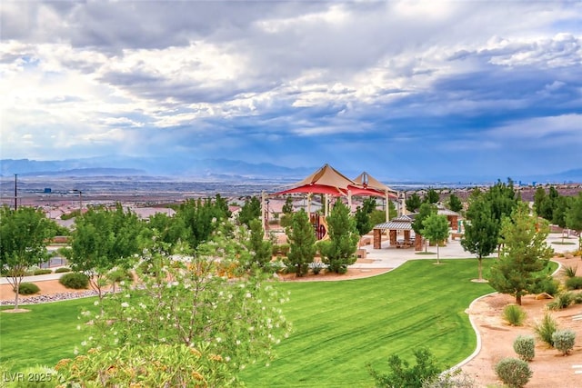 2528 Flodden St, Henderson, NV 89044 - view of yard featuring a gazebo and a patio area