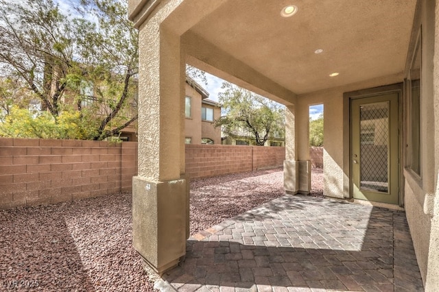view of patio / terrace featuring a fenced backyard