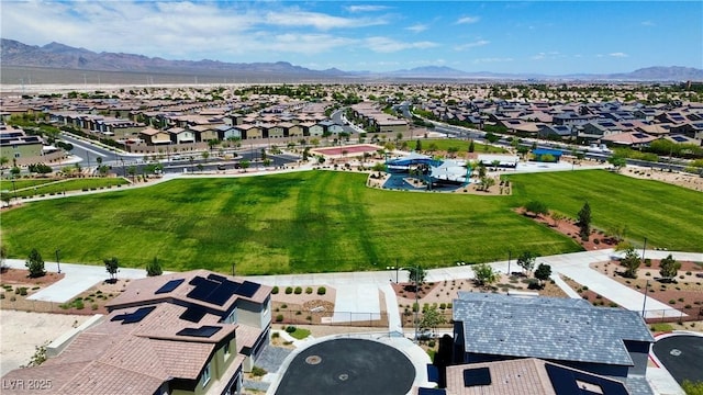 4125 Venus Falls Ave, North Las Vegas, NV 89084 - aerial perspective of suburban area featuring a mountain backdrop