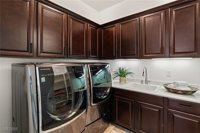 50 Carolina Cherry Dr, Las Vegas, NV 89141 - laundry area with washer and dryer and cabinet space