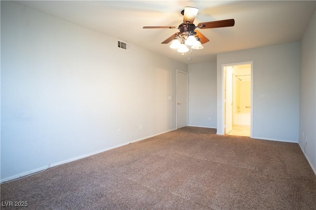 8160 Autumn Star Ave, Las Vegas, NV 89145 - carpeted empty room with a ceiling fan, baseboards, and visible vents