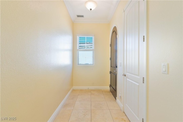 26 Via Vasari Unit 204, Henderson, NV 89011 - hall featuring ornamental molding and light tile patterned flooring