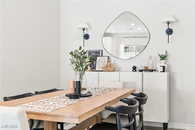 view of dining space