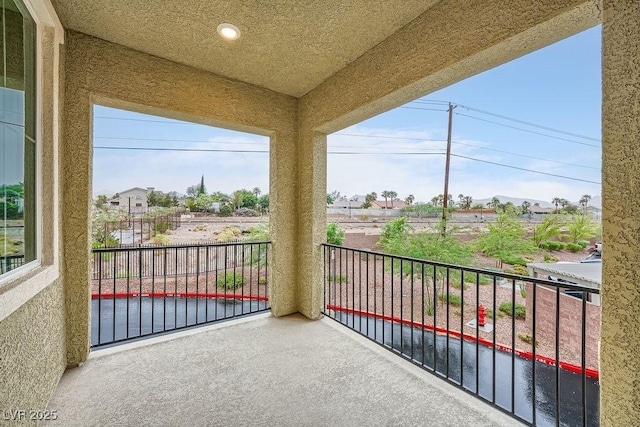 balcony with a residential view