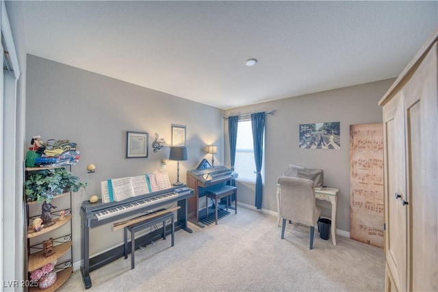 office featuring baseboards and carpet floors