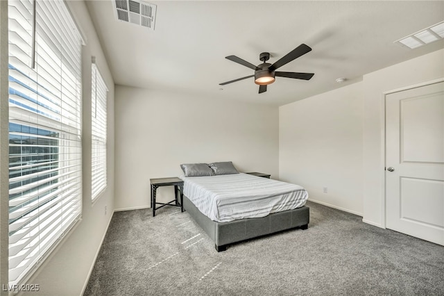 3725 Celesta Vista Ave, Henderson, NV 89044 - bedroom featuring carpet flooring, a ceiling fan, and baseboards