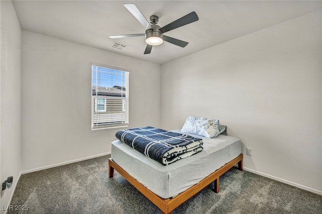 3725 Celesta Vista Ave, Henderson, NV 89044 - bedroom with carpet floors, baseboards, and ceiling fan