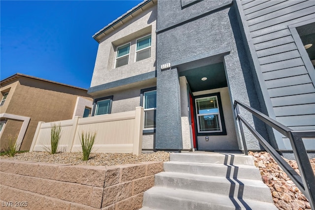 3725 Celesta Vista Ave, Henderson, NV 89044 - entrance to property featuring stucco siding and fence