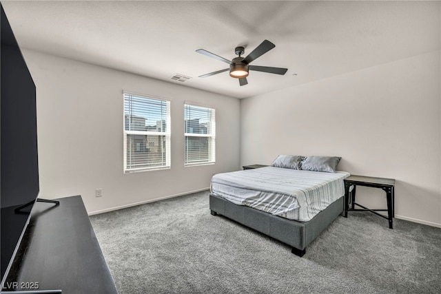 3725 Celesta Vista Ave, Henderson, NV 89044 - carpeted bedroom with baseboards and a ceiling fan