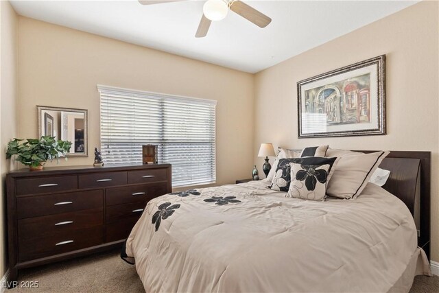 9517 Spanish Steps Ln, Las Vegas, NV 89117 - bedroom featuring carpet flooring, ceiling fan, and baseboards