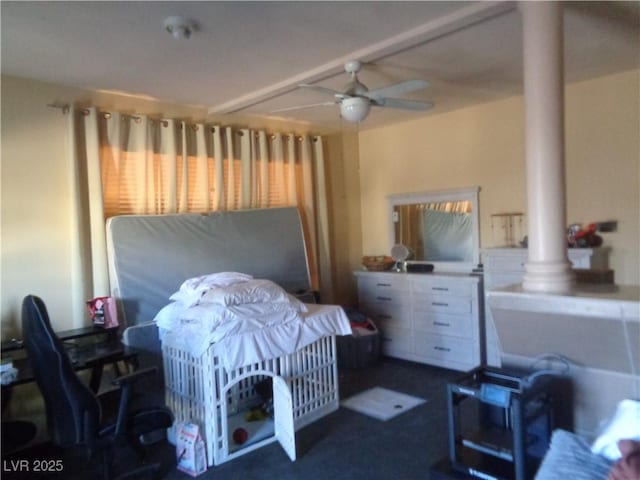 3127 Aloha Ave, Las Vegas, NV 89121 - bedroom with decorative columns