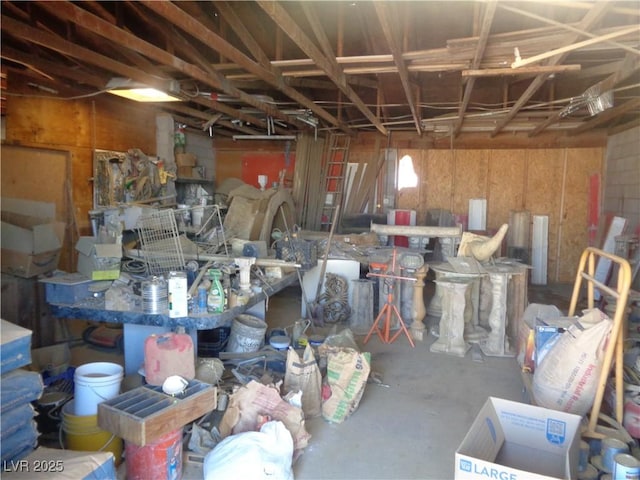 3127 Aloha Ave, Las Vegas, NV 89121 - miscellaneous room featuring a garage and concrete floors