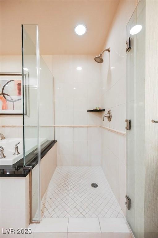 full bath with a stall shower