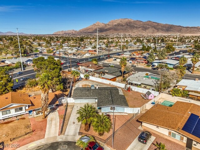 2450 Tournament St, Las Vegas, NV 89142 - drone / aerial view featuring a residential view and a mountain view