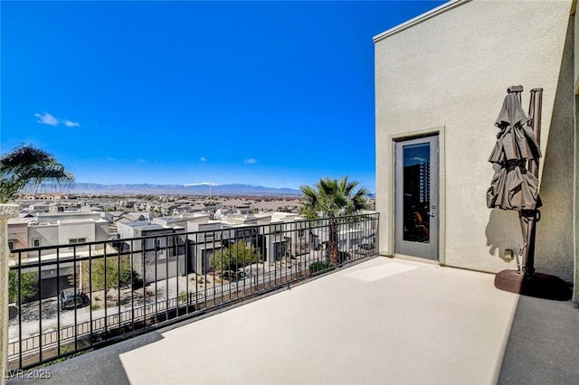 balcony with a residential view
