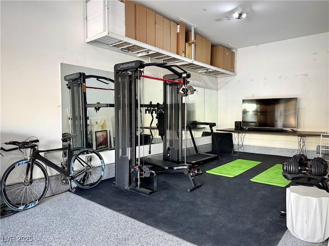 view of workout area