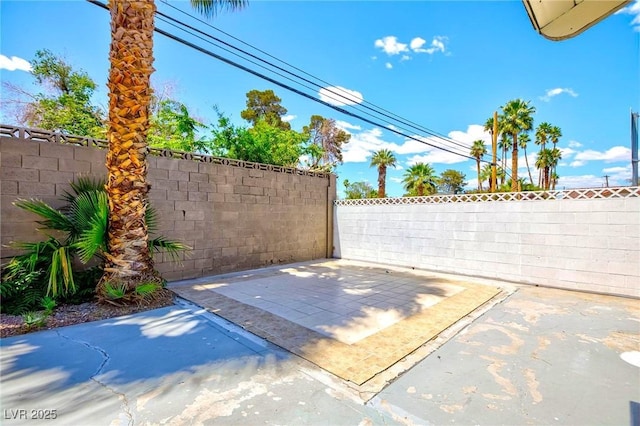 view of patio / terrace with a fenced backyard