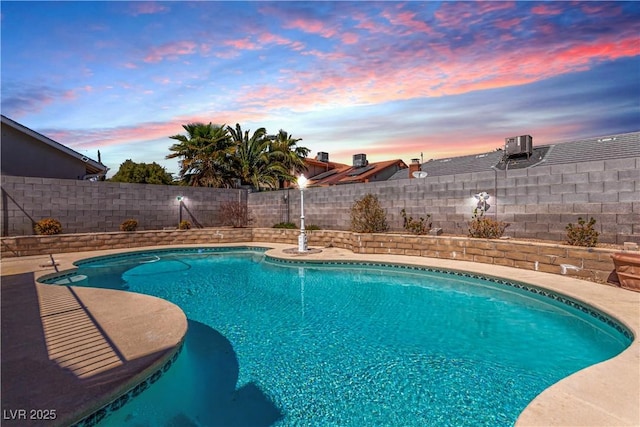 view of pool with a fenced in pool and a fenced backyard