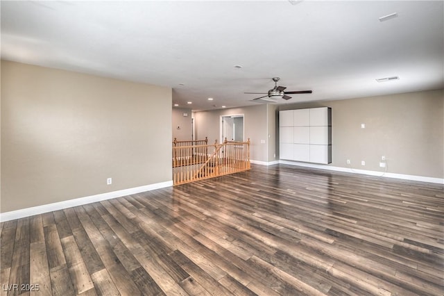 260 Pioneers Peak, Henderson, NV 89002 - unfurnished room with visible vents, baseboards, wood finished floors, and a ceiling fan