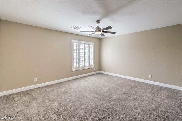 260 Pioneers Peak, Henderson, NV 89002 - carpeted spare room with baseboards, visible vents, and ceiling fan