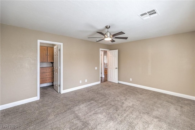 260 Pioneers Peak, Henderson, NV 89002 - unfurnished bedroom featuring carpet, baseboards, visible vents, and ceiling fan