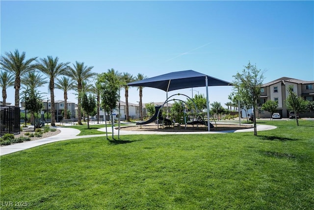 2765 Frosted Teal Ave, North Las Vegas, NV 89086 - community playground featuring a lawn and a residential view