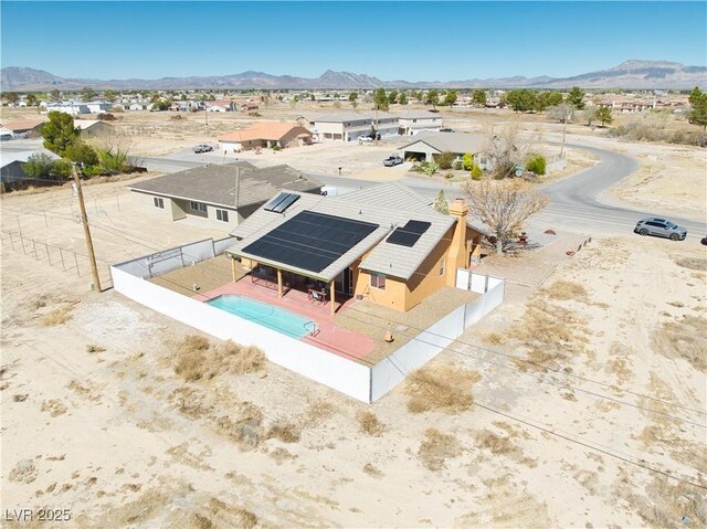 3424 Mount Charleston Dr, Pahrump, NV 89048 - aerial view of residential area with a mountainous background