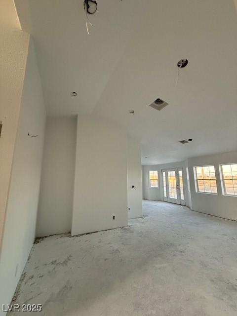 spare room featuring visible vents