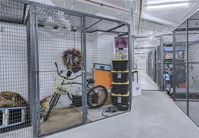 storage room with an exterior structure