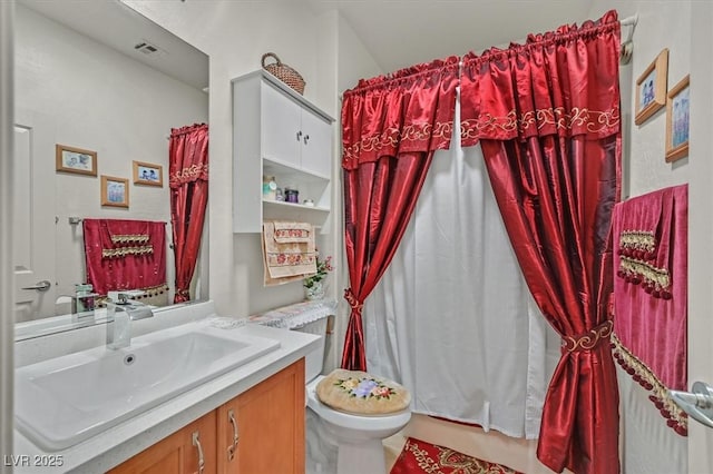 7741 Fruit Dove St, North Las Vegas, NV 89084 - full bath featuring vanity, toilet, and curtained shower