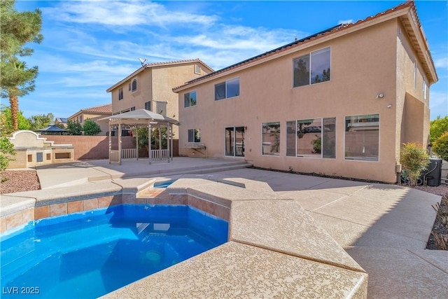 9967 Pipestone St, Las Vegas, NV 89141 - view of pool featuring a gazebo and a patio area