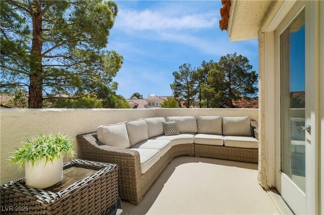 6923 Emerald Springs Ln, Las Vegas, NV 89113 - balcony featuring outdoor lounge area