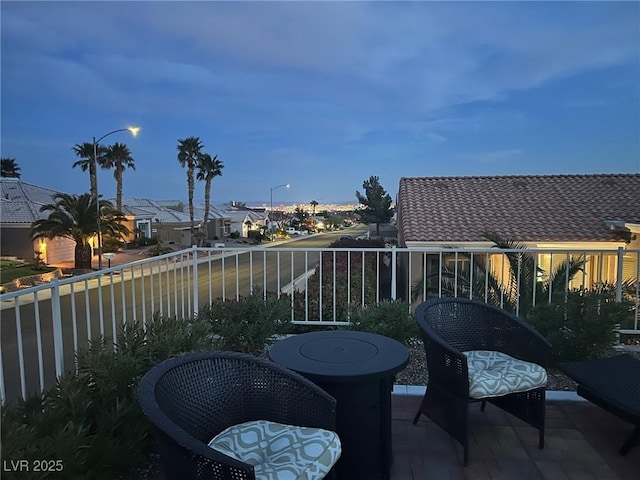 2736 Darby Falls Dr, Las Vegas, NV 89134 - view of patio / terrace featuring a balcony and a residential view