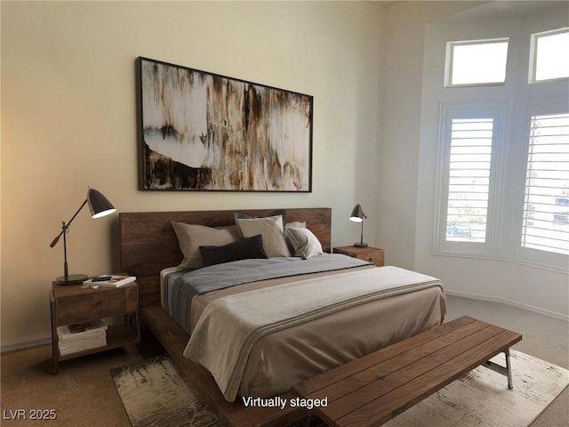 2736 Darby Falls Dr, Las Vegas, NV 89134 - bedroom with carpet, multiple windows, and baseboards