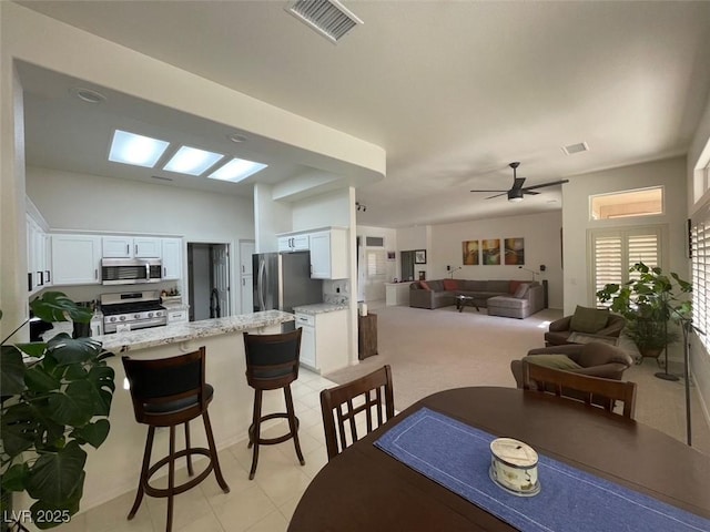 2736 Darby Falls Dr, Las Vegas, NV 89134 - dining space with ceiling fan