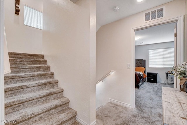 105 Campbelltown Ave, Henderson, NV 89015 - stairs featuring baseboards, visible vents, and carpet floors