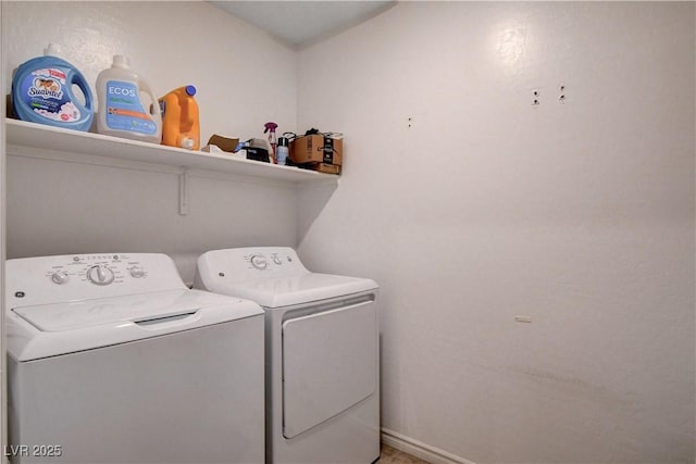 105 Campbelltown Ave, Henderson, NV 89015 - clothes washing area with washer and clothes dryer, baseboards, and laundry area