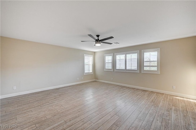 1004 Bluebird Ridge Ct, North Las Vegas, NV 89084 - spare room featuring light wood-style floors and ceiling fan
