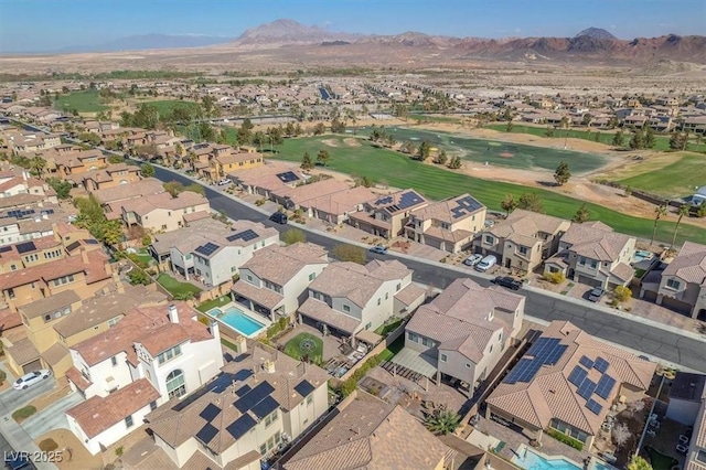 505 Punto Vallata Dr, Henderson, NV 89011 - drone / aerial view featuring a residential view, golf course view, and a mountain view