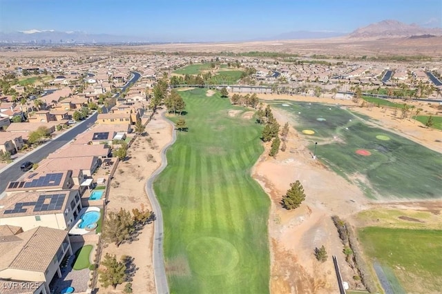 505 Punto Vallata Dr, Henderson, NV 89011 - aerial view with a residential view, golf course view, and a mountain view