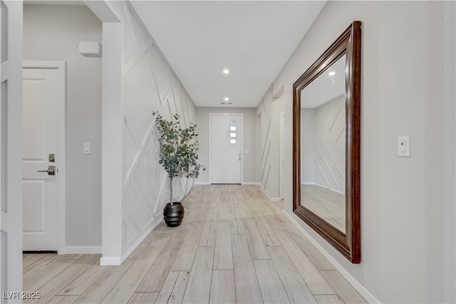 1609 Dream Canyon Ave, North Las Vegas, NV 89084 - corridor featuring baseboards, recessed lighting, and light wood-style flooring
