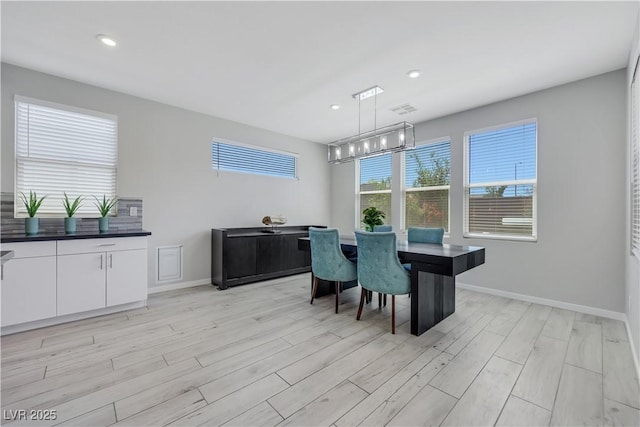 1609 Dream Canyon Ave, North Las Vegas, NV 89084 - dining room featuring recessed lighting, light wood finished floors, and baseboards
