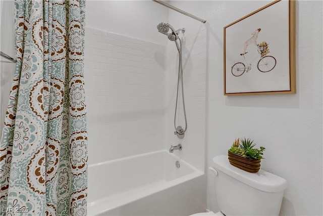 1609 Dream Canyon Ave, North Las Vegas, NV 89084 - bathroom with shower / bath combo with shower curtain and toilet